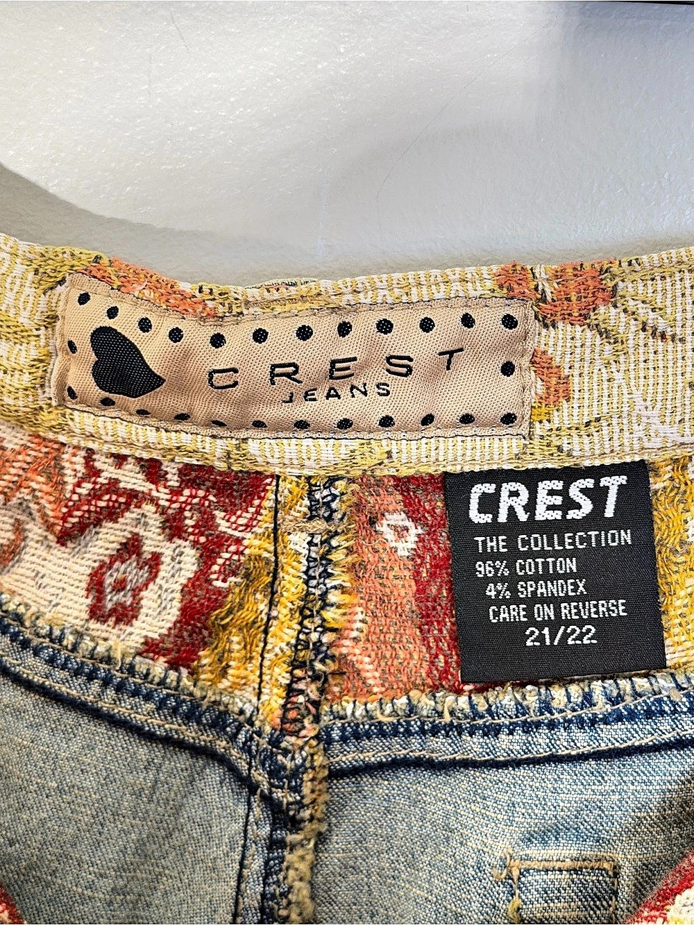 Vintage Crest The Collection Floral Boot Cut Jeans Plus Y2K Size 21/22 Boho - Picture 4 of 13